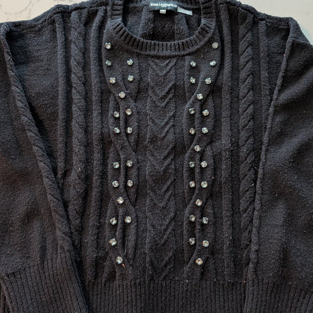 Black Karl Lagerfeld sweater, size XL